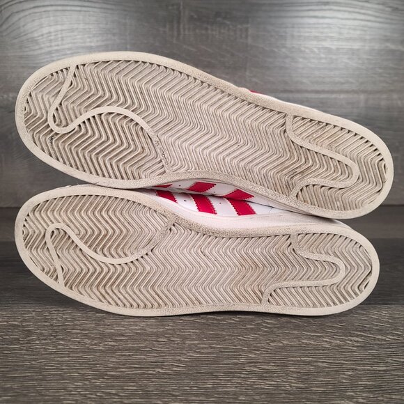 Adidas Superstar Men's Size 8.5 Shoes White Red Sneakers Shoes B27139 - Picture 10 of 12